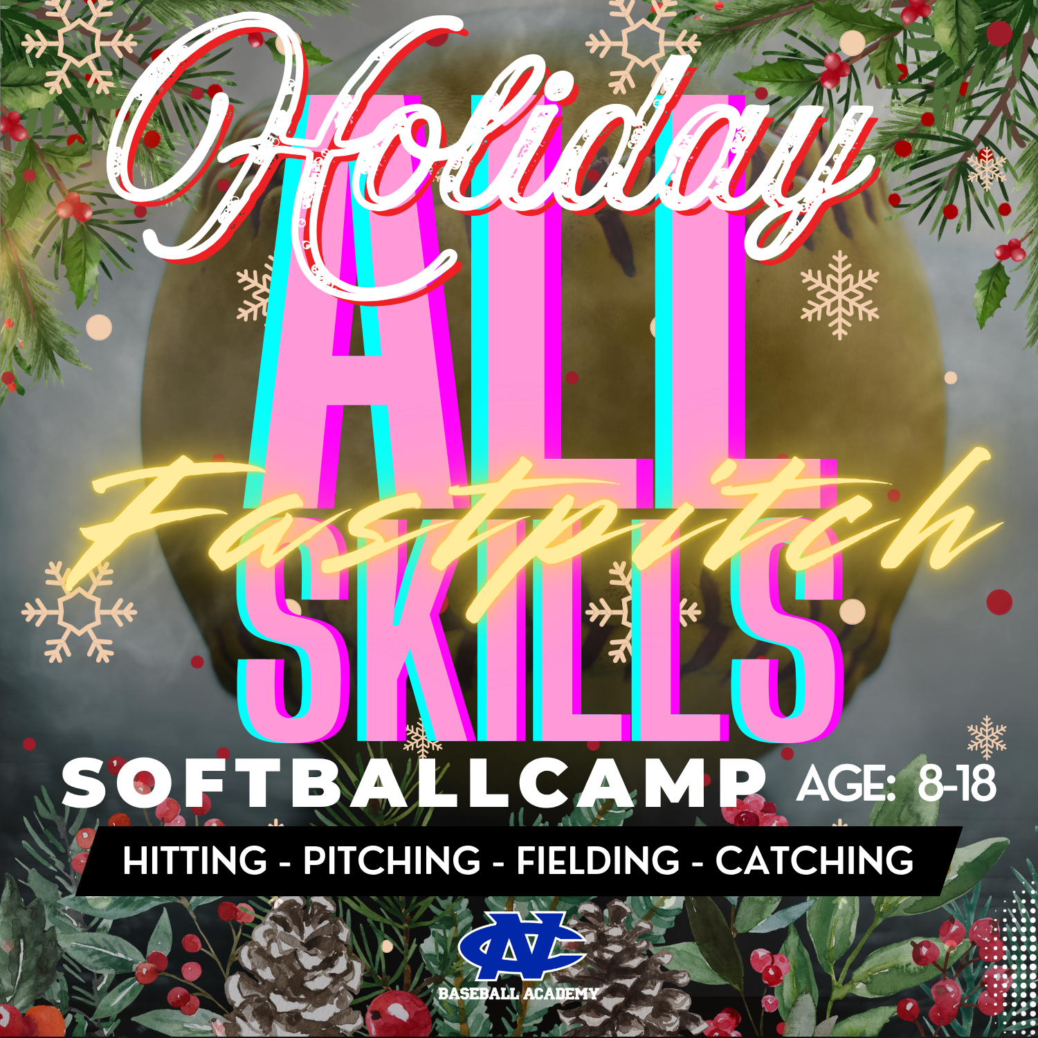 NCBA Fastpitch All Skills Softball Camp (Dec 21-22, 2026 @1-4pm)